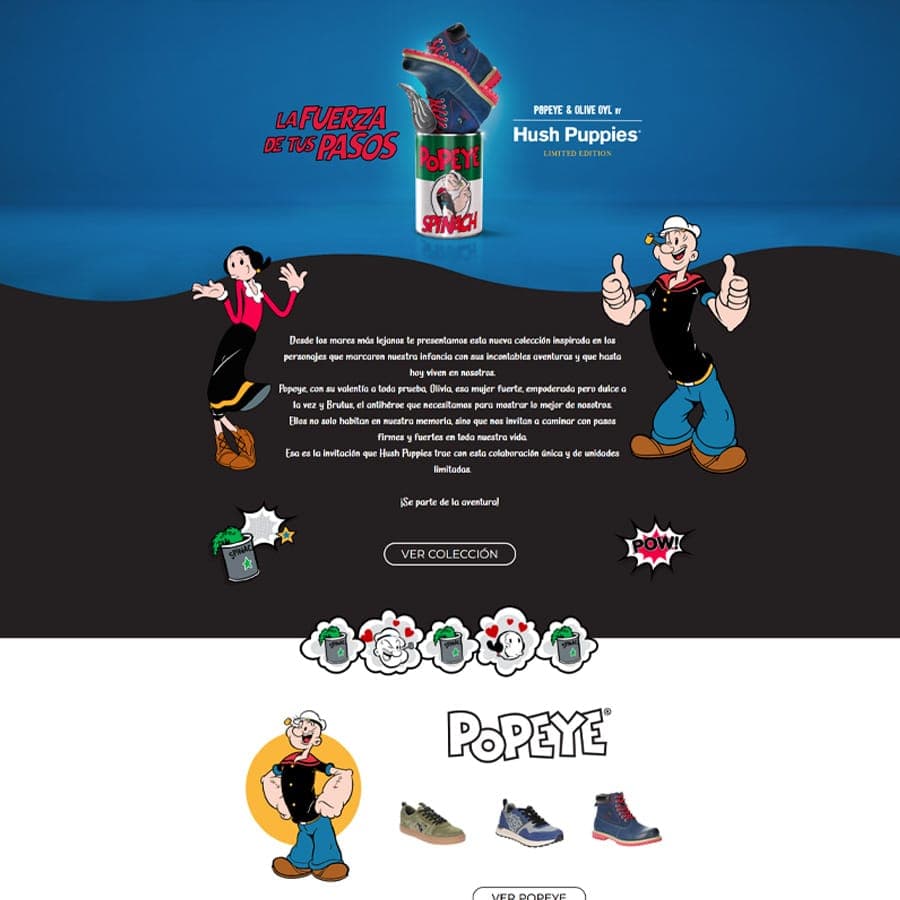 Hush Puppies, landing page design for digital campaigns. (3)