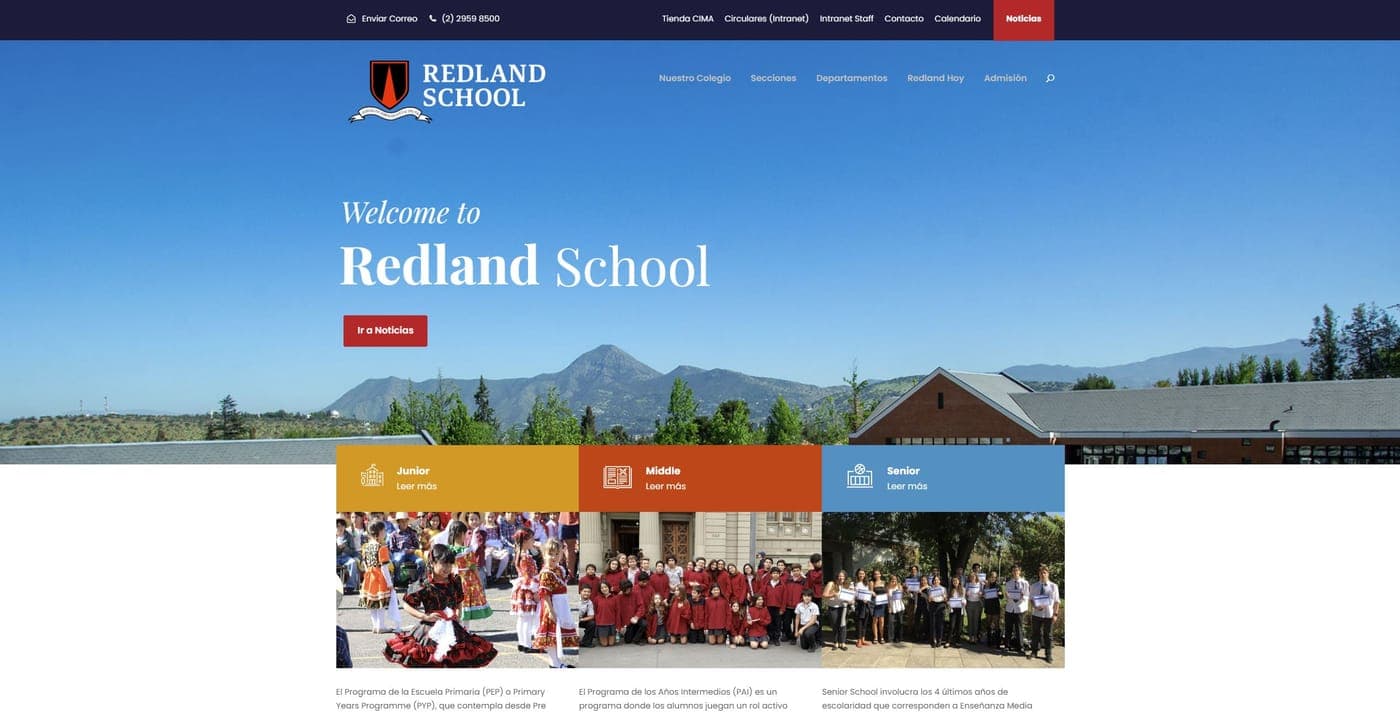 Redland. Web redesign.