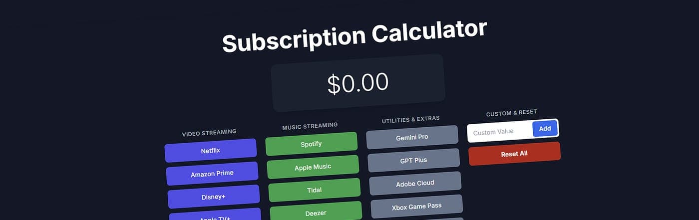 SubCalculator: utility app